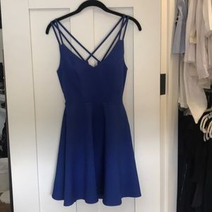 Blue skater dress